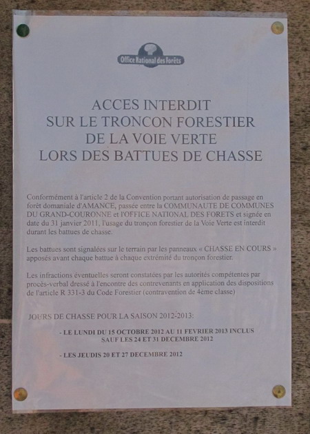 Partage de la forêt en période de chasse